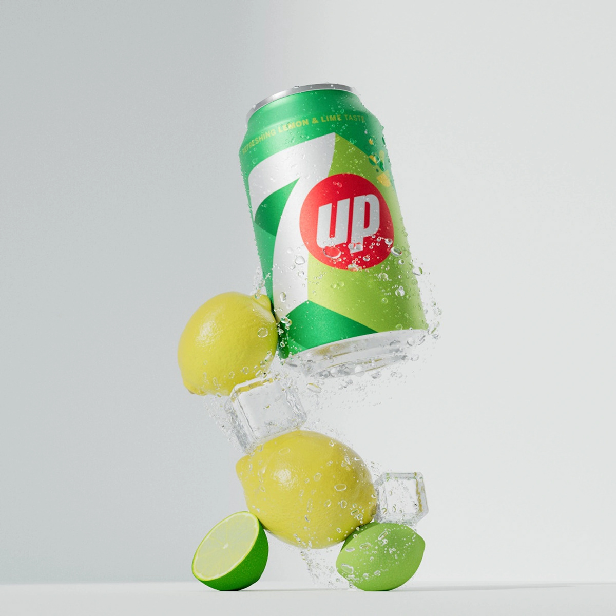 7UP can with lemons